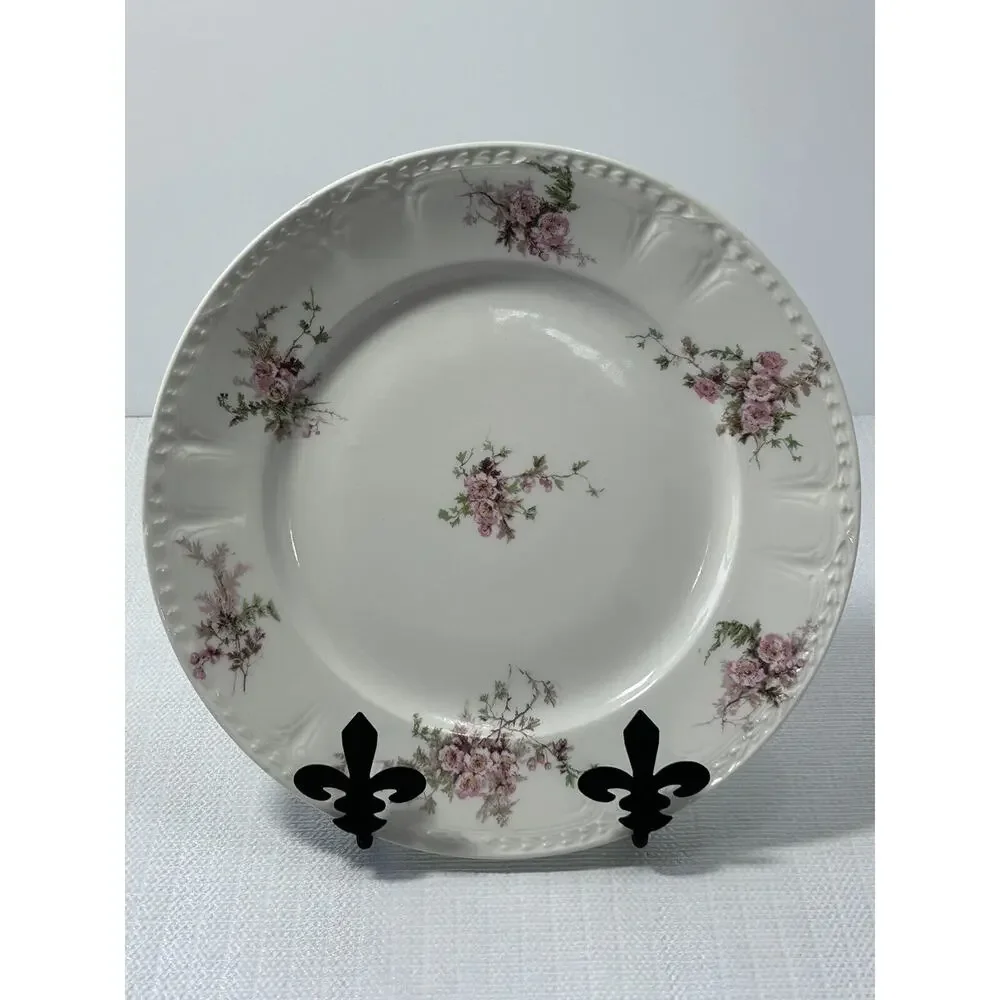 CH Field Haviland Limoges‎ Pink Floral Salad Dinner Replacement 9.5 Plate France